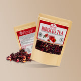 Load image into Gallery viewer, Organic Hibiscus Flower Herbal Tea – Caffeine Free Herbal Infusion (Loose Leaf, Sun-Dried Dried Hibiscus Flowers)