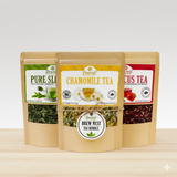 Load image into Gallery viewer, Three packages of Brew Nest tea on a wooden surface with a white background