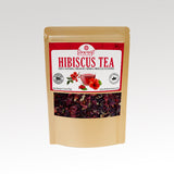 Load image into Gallery viewer, Organic Hibiscus Flower Herbal Tea – Caffeine Free Herbal Infusion (Loose Leaf, Sun-Dried Dried Hibiscus Flowers)